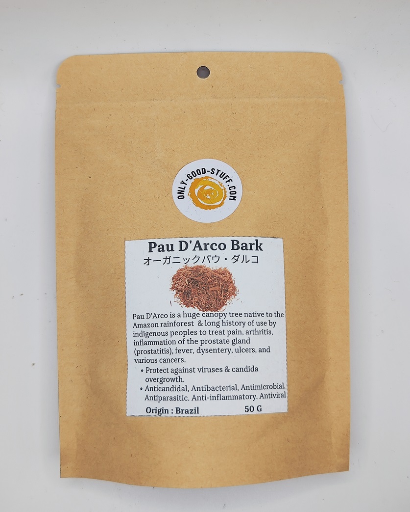 ชาเปลือกเปาดาร์โก ชนิดป่า (Pau d'Arco Bark Tea) 50g