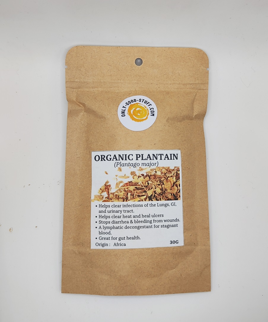 ชาใบต้นเอ็นยืด ออร์แกนิก (Plantain Leaf, Plantago Major) 30g