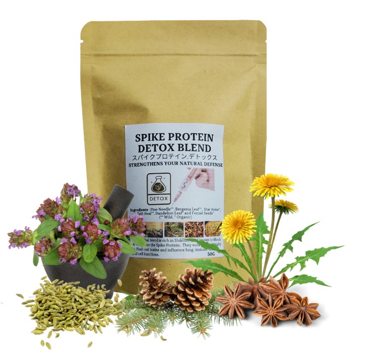 ชาสมุนไพรล้างสไปก์โปรตีน (Spike Protein Detox Tea Blend) 30g