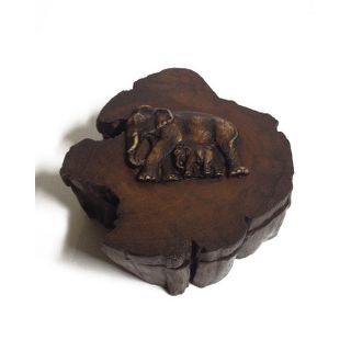 Embossed Elephants Log Box