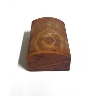 Wooden Log Box with Leaves Carved