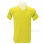 V-neck Short Sleeves T-Shirt (Yellow)