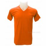 V-neck Short Sleeves T-Shirt (Orange)