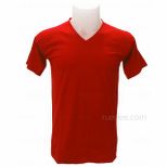 V-neck Short Sleeves T-Shirt (Red)