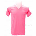V-neck Short Sleeves T-Shirt (Pink)