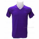 V-neck Short Sleeves T-Shirt (Purple)