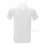 V-neck Short Sleeves T-Shirt (White)