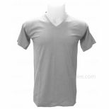 V-neck Short Sleeves T-Shirt (Grey)