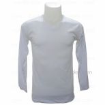 Long Sleeves V-neck T-Shirt (White)