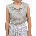 Printed Blouse (Grey/White)