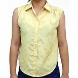 เสื้อเชิ้ตแขนสั้นผู้หญิง (สีเหลือง)