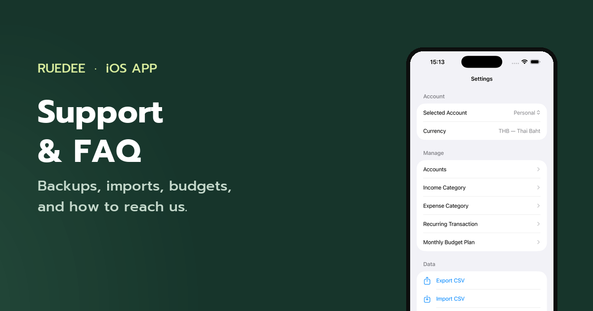 Expenses – Plan & Track: Support